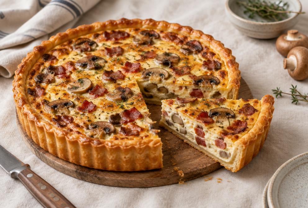 Bacon & Mushroom Quiche