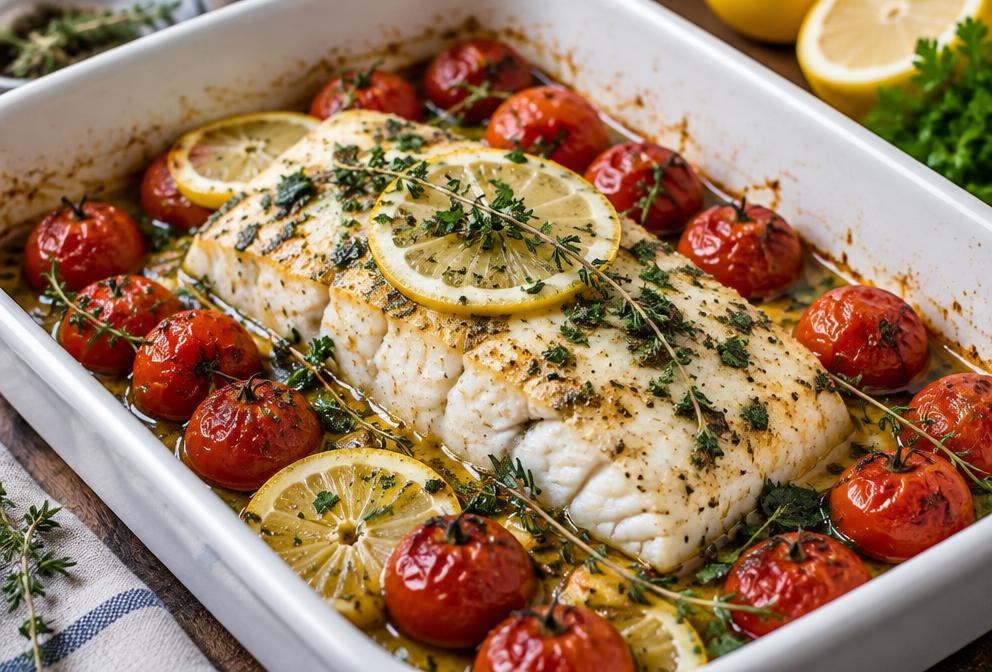 Herb-Crusted Baked Cod