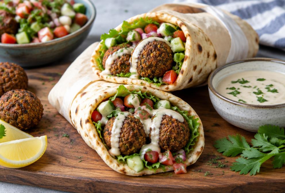 Crispy Falafel Wraps