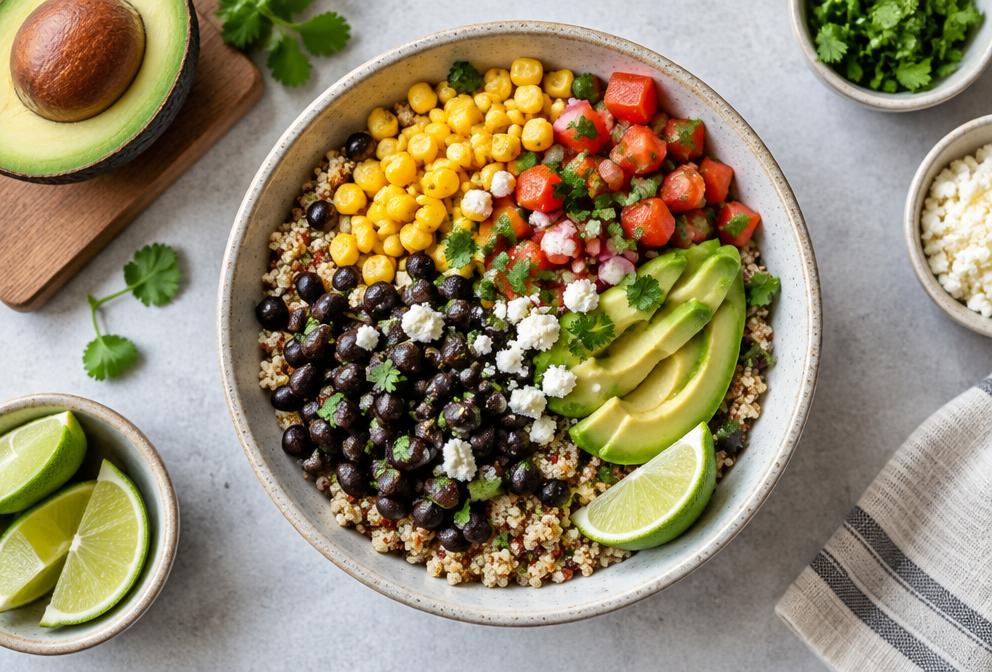 Quinoa Black Bean Burrito Bowl