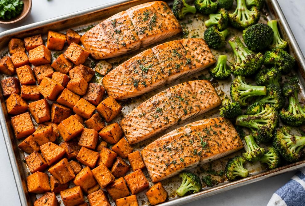 Roasted Salmon & Sweet Potato