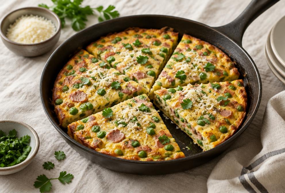 Ham, Pea & Egg Frittata